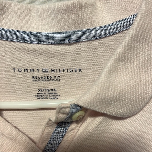 tommy Hilfiger Polo Size XL Pink Designer - Picture 3 of 4